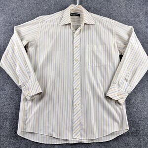 Arnaldo Bassini Mens 100 Shirt Striped Long Sleeve Pocket